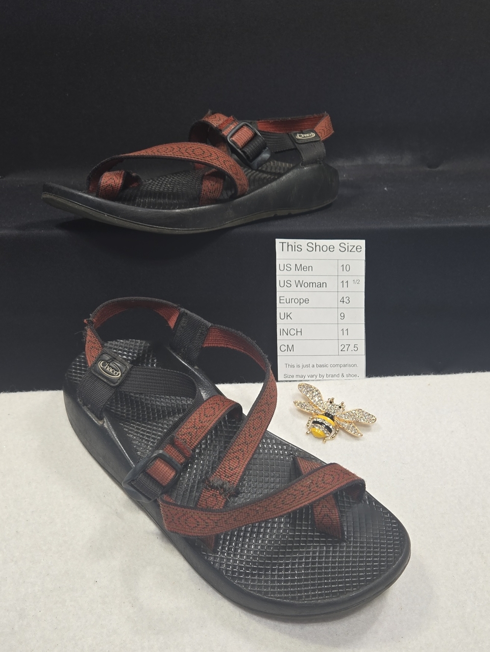Chaco Z2 Classic Sport Brown and Black Adjustable Strap Sandals